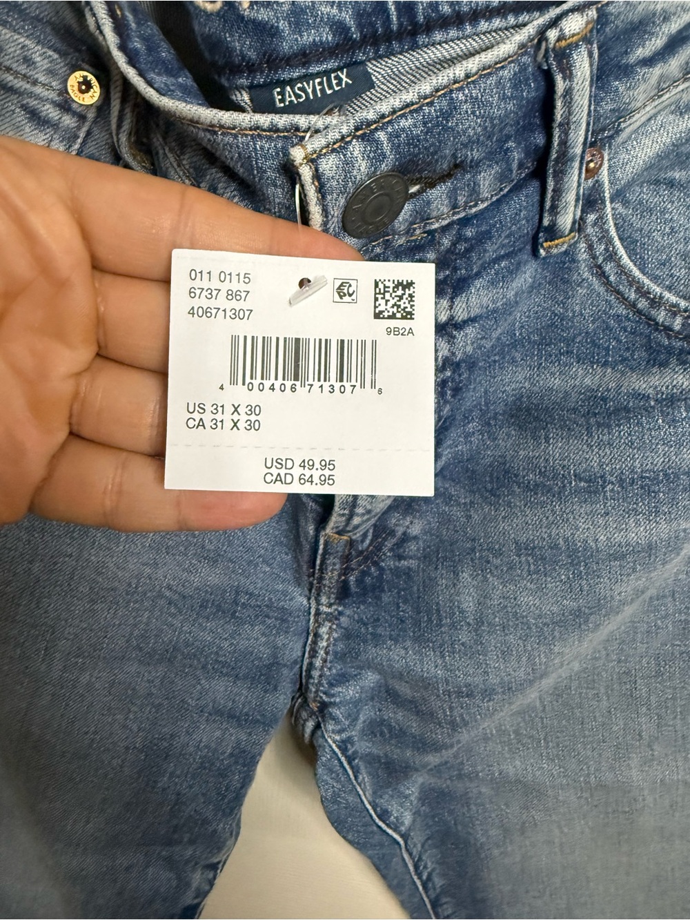 American Eagle EasyFlex Original Bootcut Jeans NWT Dream Blue W31 L30 - Picture 2 of 3